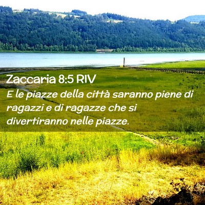 Picture 02 - Zaccaria 8:5 RIV - E le piazze della città saranno piene di ragazzi - Bible Verse Picture