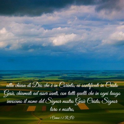 Picture 03 - 1 Corinzi 1:2 RIV - alla chiesa di Dio che è in Corinto, ai - Bible Verse Picture