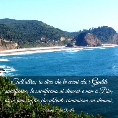 Picture 03 - 1 Corinzi 10:20 RIV - Tutt’altro; io dico che le carni che i Gentili - Bible Verse Picture