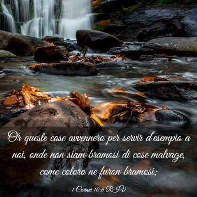Picture 03 - 1 Corinzi 10:6 RIV - Or queste cose avvennero per servir d’esempio a - Bible Verse Picture