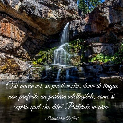 Picture 03 - 1 Corinzi 14:9 RIV - Così anche voi, se per il vostro dono di lingue - Bible Verse Picture