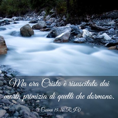 Picture 03 - 1 Corinzi 15:20 RIV - Ma ora Cristo è risuscitato dai morti, primizia - Bible Verse Picture