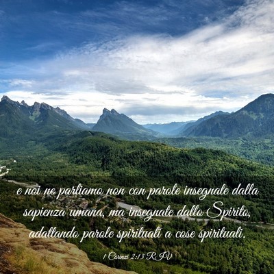 Picture 03 - 1 Corinzi 2:13 RIV - e noi ne parliamo non con parole insegnate dalla - Bible Verse Picture