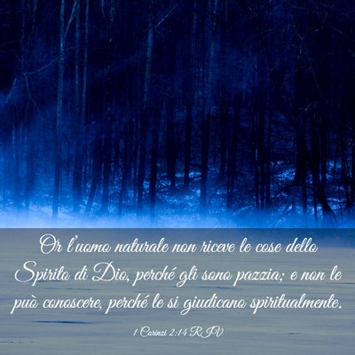 Picture 03 - 1 Corinzi 2:14 RIV - Or l’uomo naturale non riceve le cose dello - Bible Verse Picture