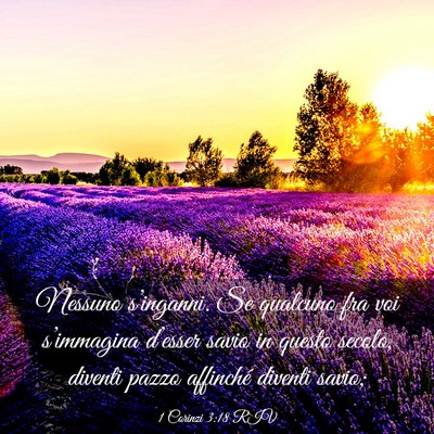 Picture 03 - 1 Corinzi 3:18 RIV - Nessuno s’inganni. Se qualcuno fra voi - Bible Verse Picture