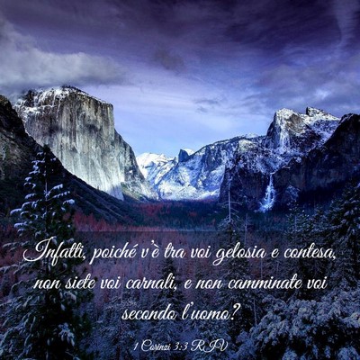 Picture 03 - 1 Corinzi 3:3 RIV - Infatti, poiché v’è tra voi gelosia e - Bible Verse Picture