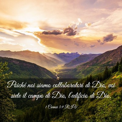 Picture 03 - 1 Corinzi 3:9 RIV - Poiché noi siamo collaboratori di Dio, voi siete - Bible Verse Picture