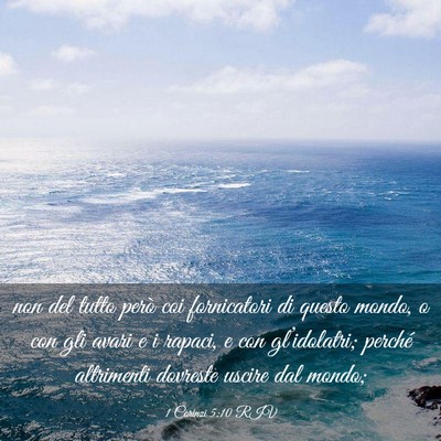 Picture 03 - 1 Corinzi 5:10 RIV - non del tutto però coi fornicatori di questo - Bible Verse Picture