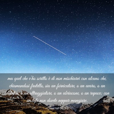 Picture 03 - 1 Corinzi 5:11 RIV - ma quel che v’ho scritto è di non mischiarvi - Bible Verse Picture