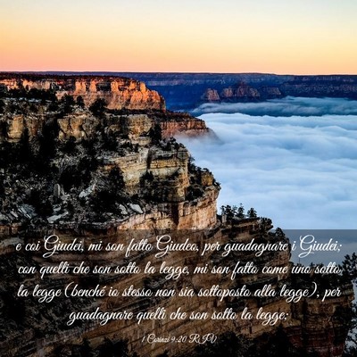 Picture 03 - 1 Corinzi 9:20 RIV - e coi Giudei, mi son fatto Giudeo, per guadagnare - Bible Verse Picture