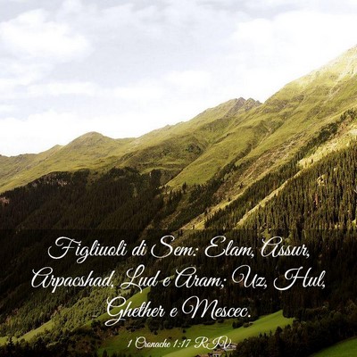 Picture 03 - 1 Cronache 1:17 RIV - Figliuoli di Sem: Elam, Assur, Arpacshad, Lud e - Bible Verse Picture
