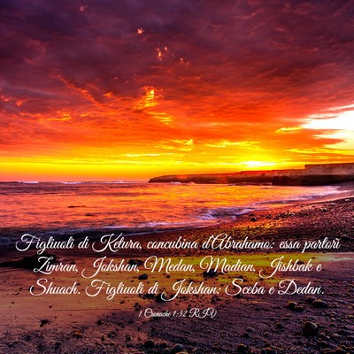 Picture 03 - 1 Cronache 1:32 RIV - Figliuoli di Ketura, concubina d’Abrahamo: essa - Bible Verse Picture