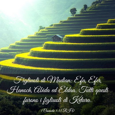 Picture 03 - 1 Cronache 1:33 RIV - Figliuoli di Madian: Efa, Efer, Hanoch, Abida ed - Bible Verse Picture