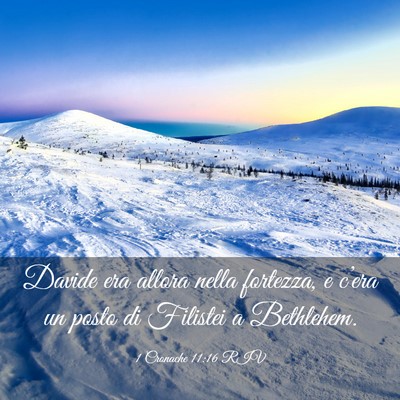 Picture 03 - 1 Cronache 11:16 RIV - Davide era allora nella fortezza, e c’era un - Bible Verse Picture