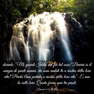 Picture 03 - 1 Cronache 11:19 RIV - dicendo: “Mi guardi Iddio dal far tal cosa! - Bible Verse Picture