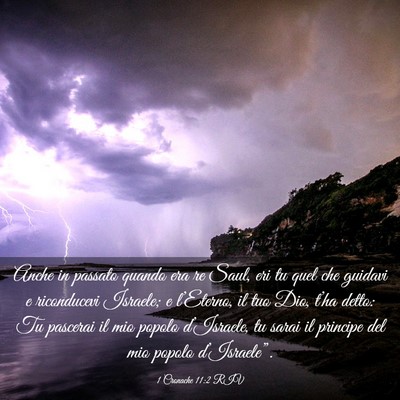 Picture 03 - 1 Cronache 11:2 RIV - Anche in passato quando era re Saul, eri tu quel - Bible Verse Picture