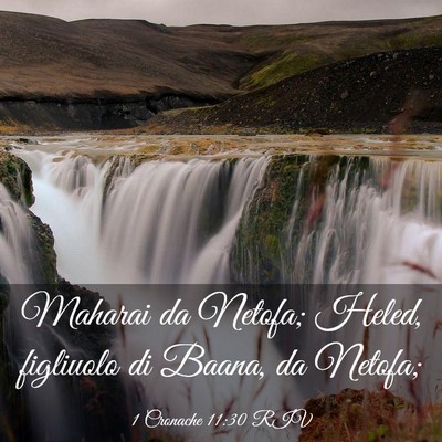 Picture 03 - 1 Cronache 11:30 RIV - Maharai da Netofa; Heled, figliuolo di Baana, da - Bible Verse Picture