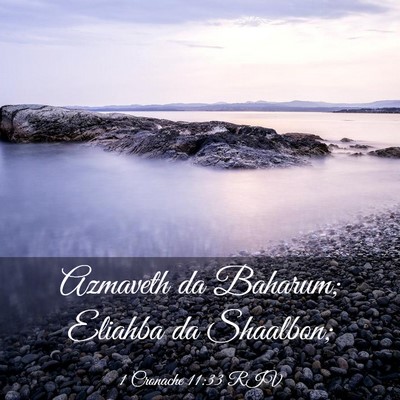 Picture 03 - 1 Cronache 11:33 RIV - Azmaveth da Baharum; Eliahba da - Bible Verse Picture