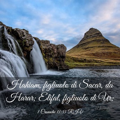 Picture 03 - 1 Cronache 11:35 RIV - Hahiam, figliuolo di Sacar, da Harar; Elifal, - Bible Verse Picture