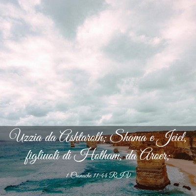 Picture 03 - 1 Cronache 11:44 RIV - Uzzia da Ashtaroth; Shama e Jeiel, figliuoli di - Bible Verse Picture