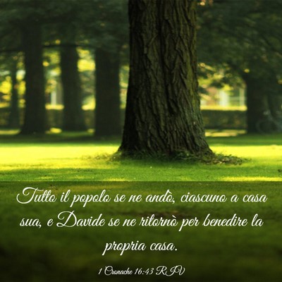 Picture 03 - 1 Cronache 16:43 RIV - Tutto il popolo se ne andò, ciascuno a casa sua, - Bible Verse Picture
