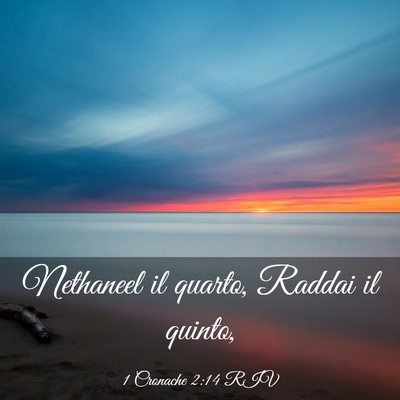 Picture 03 - 1 Cronache 2:14 RIV - Nethaneel il quarto, Raddai il - Bible Verse Picture
