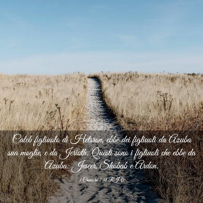 Picture 03 - 1 Cronache 2:18 RIV - Caleb figliuolo di Hetsron, ebbe dei figliuoli da - Bible Verse Picture