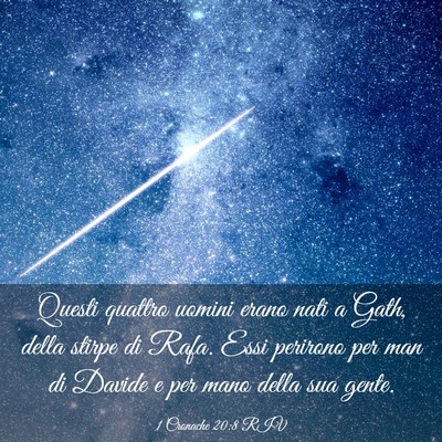 Picture 03 - 1 Cronache 20:8 RIV - Questi quattro uomini erano nati a Gath, della - Bible Verse Picture