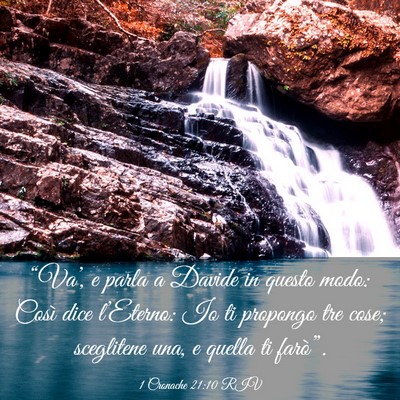 Picture 03 - 1 Cronache 21:10 RIV - “Va’, e parla a Davide in questo modo: Così - Bible Verse Picture
