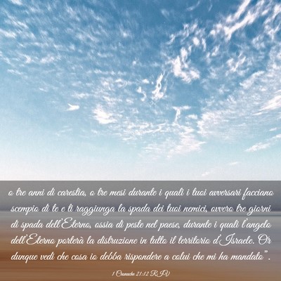 Picture 03 - 1 Cronache 21:12 RIV - o tre anni di carestia, o tre mesi durante i - Bible Verse Picture