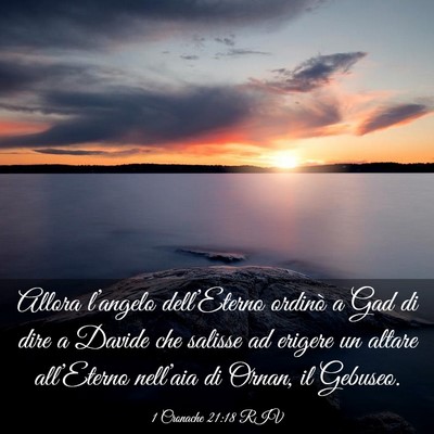 Picture 03 - 1 Cronache 21:18 RIV - Allora l’angelo dell’Eterno ordinò a Gad di - Bible Verse Picture