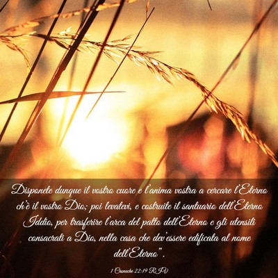 Picture 03 - 1 Cronache 22:19 RIV - Disponete dunque il vostro cuore e l’anima - Bible Verse Picture
