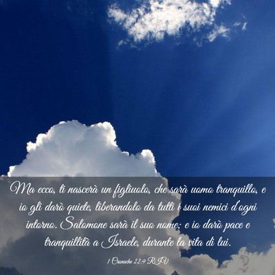 Picture 03 - 1 Cronache 22:9 RIV - Ma ecco, ti nascerà un figliuolo, che sarà uomo - Bible Verse Picture