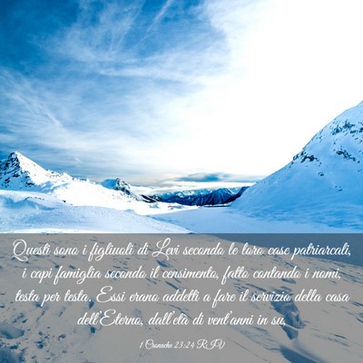 Picture 03 - 1 Cronache 23:24 RIV - Questi sono i figliuoli di Levi secondo le loro - Bible Verse Picture