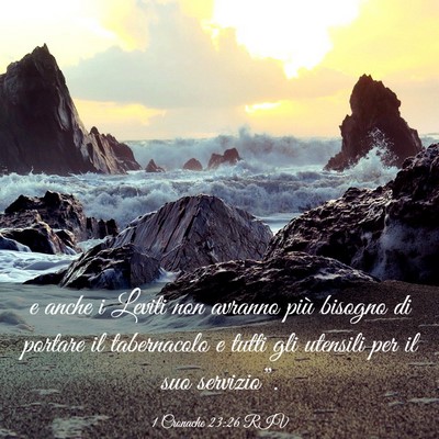 Picture 03 - 1 Cronache 23:26 RIV - e anche i Leviti non avranno più bisogno di - Bible Verse Picture