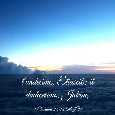 Picture 03 - 1 Cronache 24:12 RIV - l’undecimo, Eliascib; il dodicesimo, - Bible Verse Picture