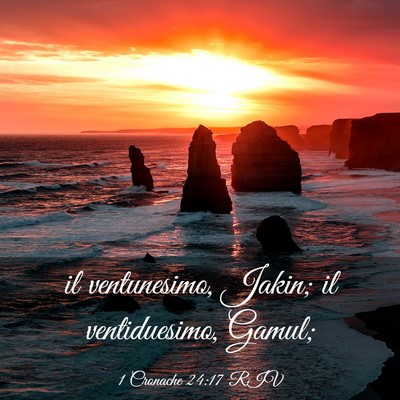 Picture 03 - 1 Cronache 24:17 RIV - il ventunesimo, Jakin; il ventiduesimo, - Bible Verse Picture