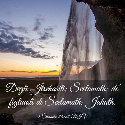 Picture 03 - 1 Cronache 24:22 RIV - Degli Jtsehariti: Scelomoth; de’ figliuoli di - Bible Verse Picture
