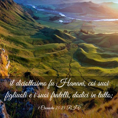 Picture 03 - 1 Cronache 25:25 RIV - il diciottesimo fu Hanani, coi suoi figliuoli e i - Bible Verse Picture