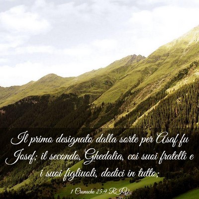 Picture 03 - 1 Cronache 25:9 RIV - Il primo designato dalla sorte per Asaf fu Josef; - Bible Verse Picture