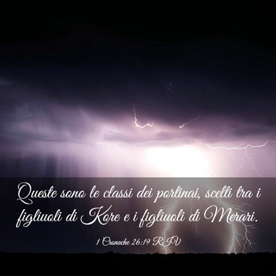 Picture 03 - 1 Cronache 26:19 RIV - Queste sono le classi dei portinai, scelti tra i - Bible Verse Picture