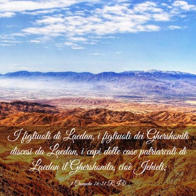 Picture 03 - 1 Cronache 26:21 RIV - I figliuoli di Laedan, i figliuoli dei - Bible Verse Picture