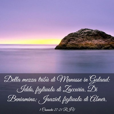 Picture 03 - 1 Cronache 27:21 RIV - Della mezza tribù di Manasse in Galaad: Iddo, - Bible Verse Picture