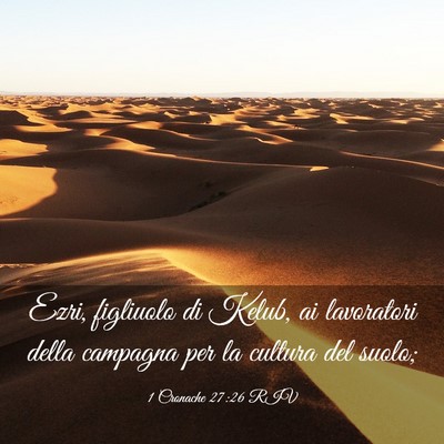 Picture 03 - 1 Cronache 27:26 RIV - Ezri, figliuolo di Kelub, ai lavoratori della - Bible Verse Picture