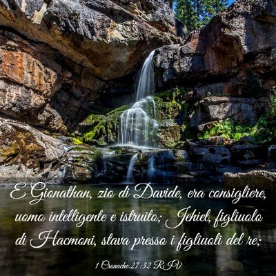 Picture 03 - 1 Cronache 27:32 RIV - E Gionathan, zio di Davide, era consigliere, uomo - Bible Verse Picture
