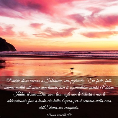 Picture 03 - 1 Cronache 28:20 RIV - Davide disse ancora a Salomone, suo figliuolo: - Bible Verse Picture
