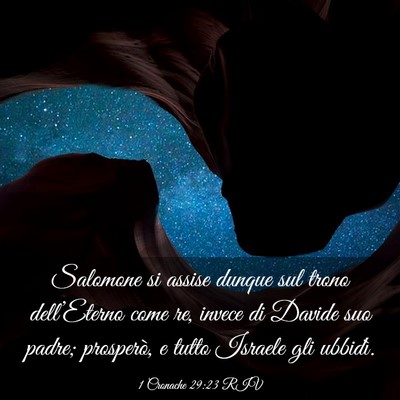 Picture 03 - 1 Cronache 29:23 RIV - Salomone si assise dunque sul trono dell’Eterno - Bible Verse Picture