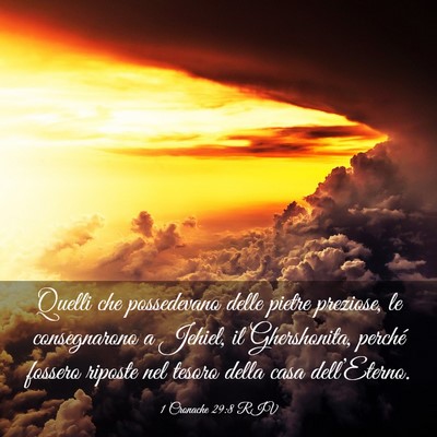Picture 03 - 1 Cronache 29:8 RIV - Quelli che possedevano delle pietre preziose, le - Bible Verse Picture