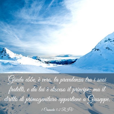 Picture 03 - 1 Cronache 5:2 RIV - Giuda ebbe, è vero, la prevalenza tra i suoi - Bible Verse Picture