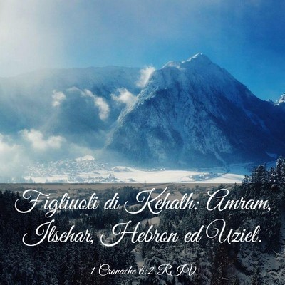 Picture 03 - 1 Cronache 6:2 RIV - Figliuoli di Kehath: Amram, Itsehar, Hebron ed - Bible Verse Picture